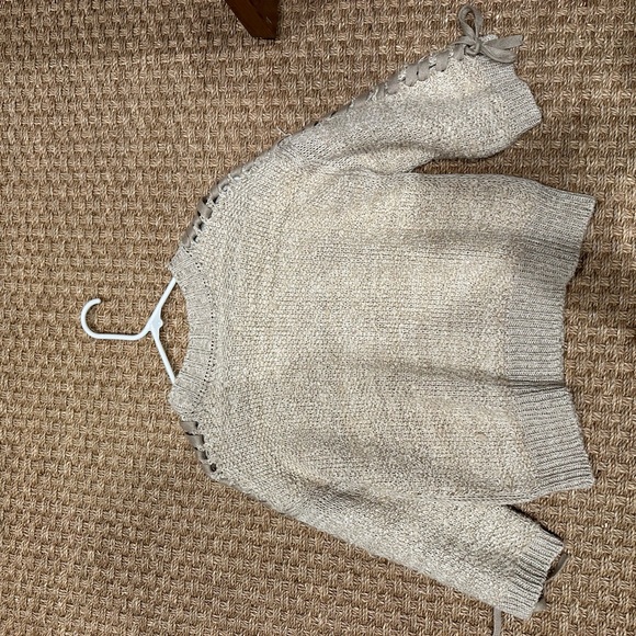 Chloe sweater with ribbons. Really cute with white jeans - Picture 3 of 4